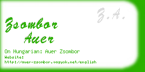 zsombor auer business card
